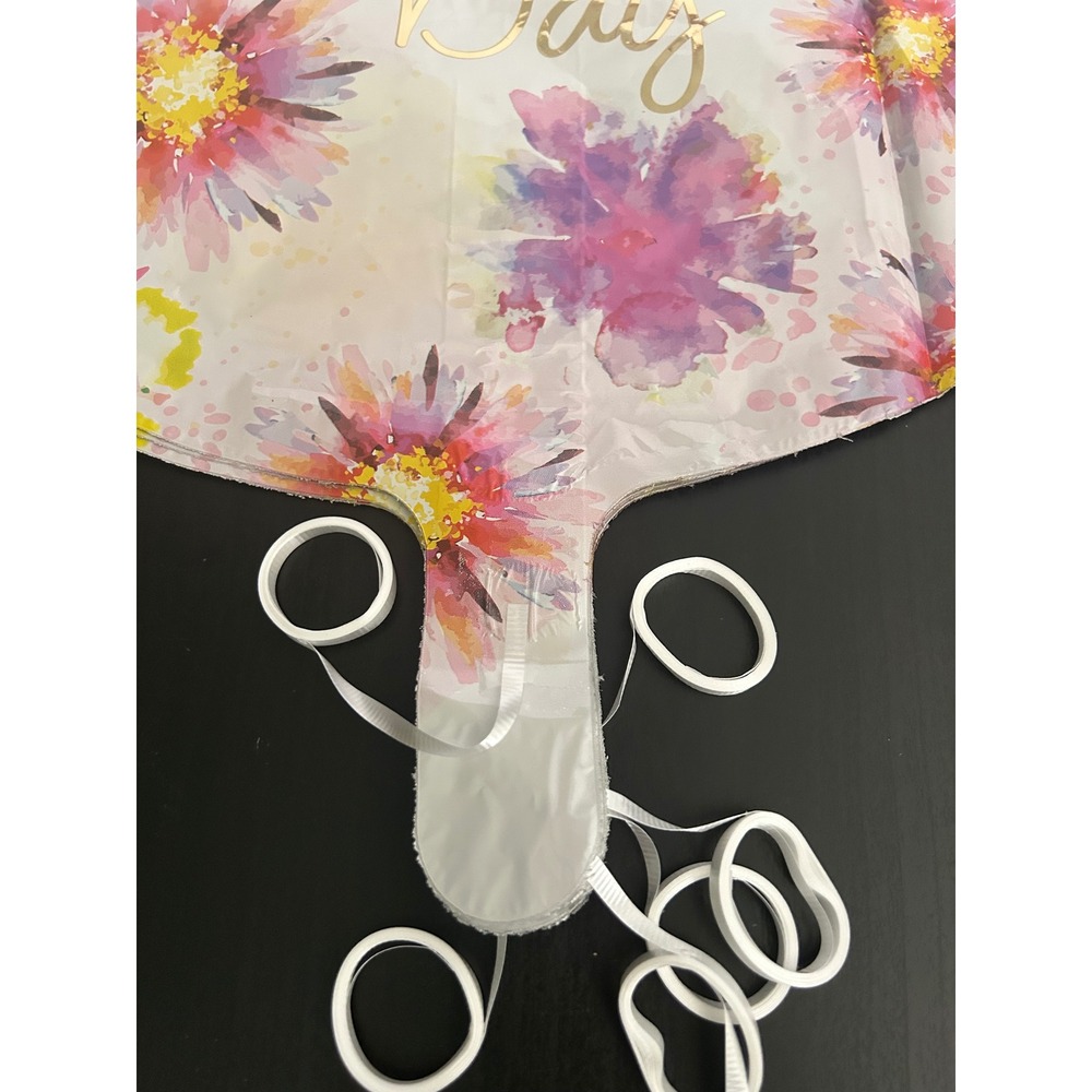 Mylar Balloon Mother's Day Floral Script Watercolor Kaleidoscope 18" Round x 5 - Picture 6 of 6